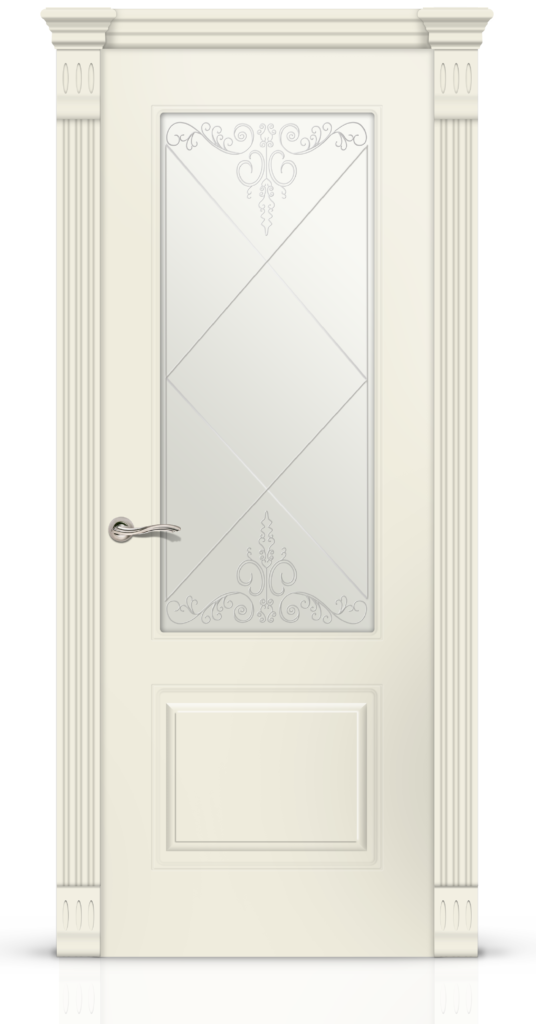 Межкомнатная дверь Вероник-1 Эмаль “Кремово-белый”
